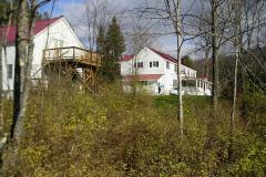 Barn and Lodge from Backyard